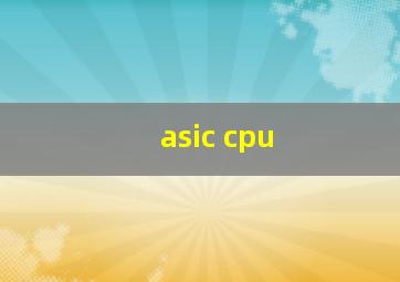 asic cpu